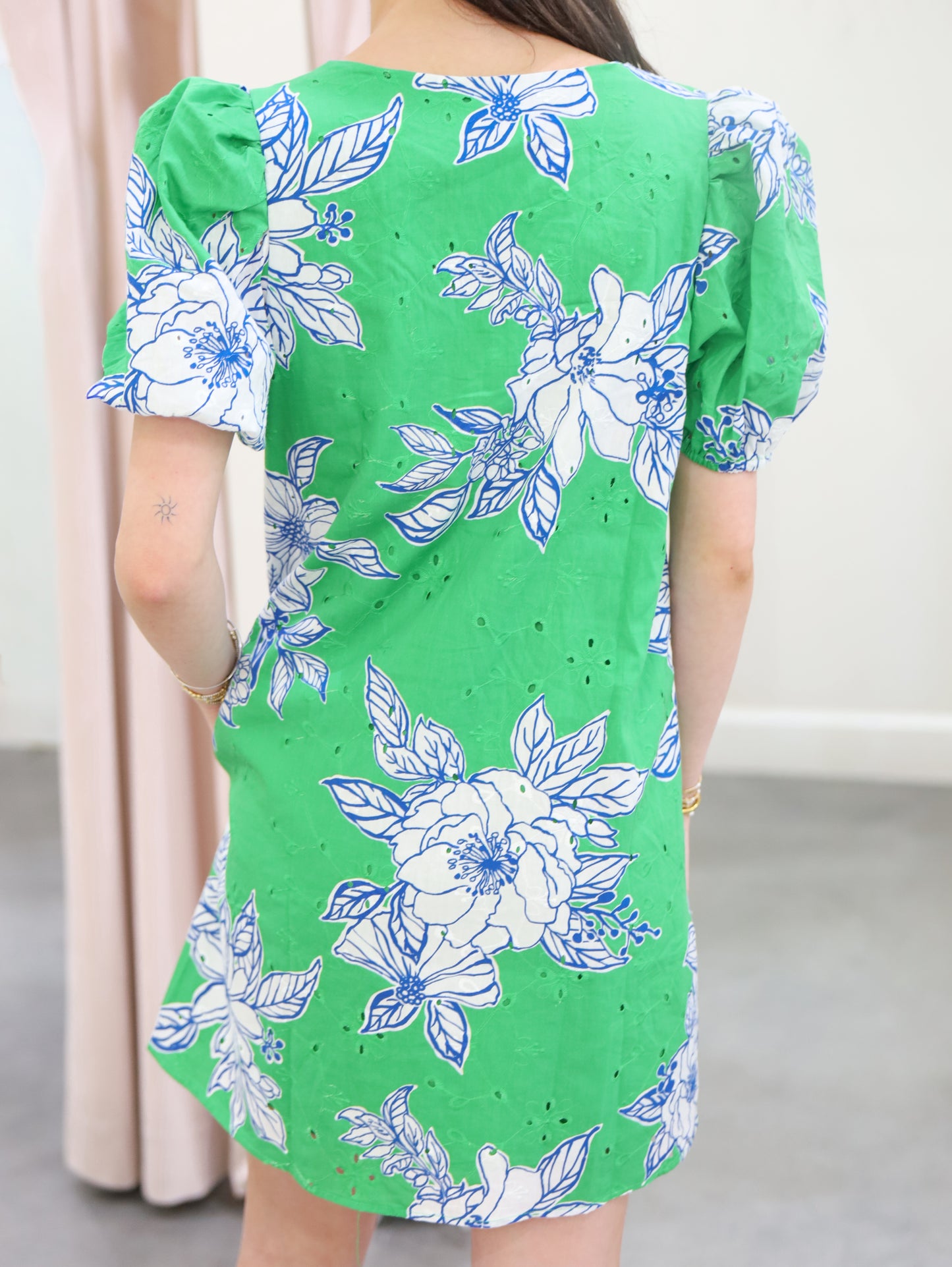 Natalie Floral Square Neck Dress