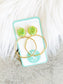 Glitter Top Round Hoops
