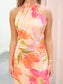 Fifi Floral Halter Neck Midi Dress