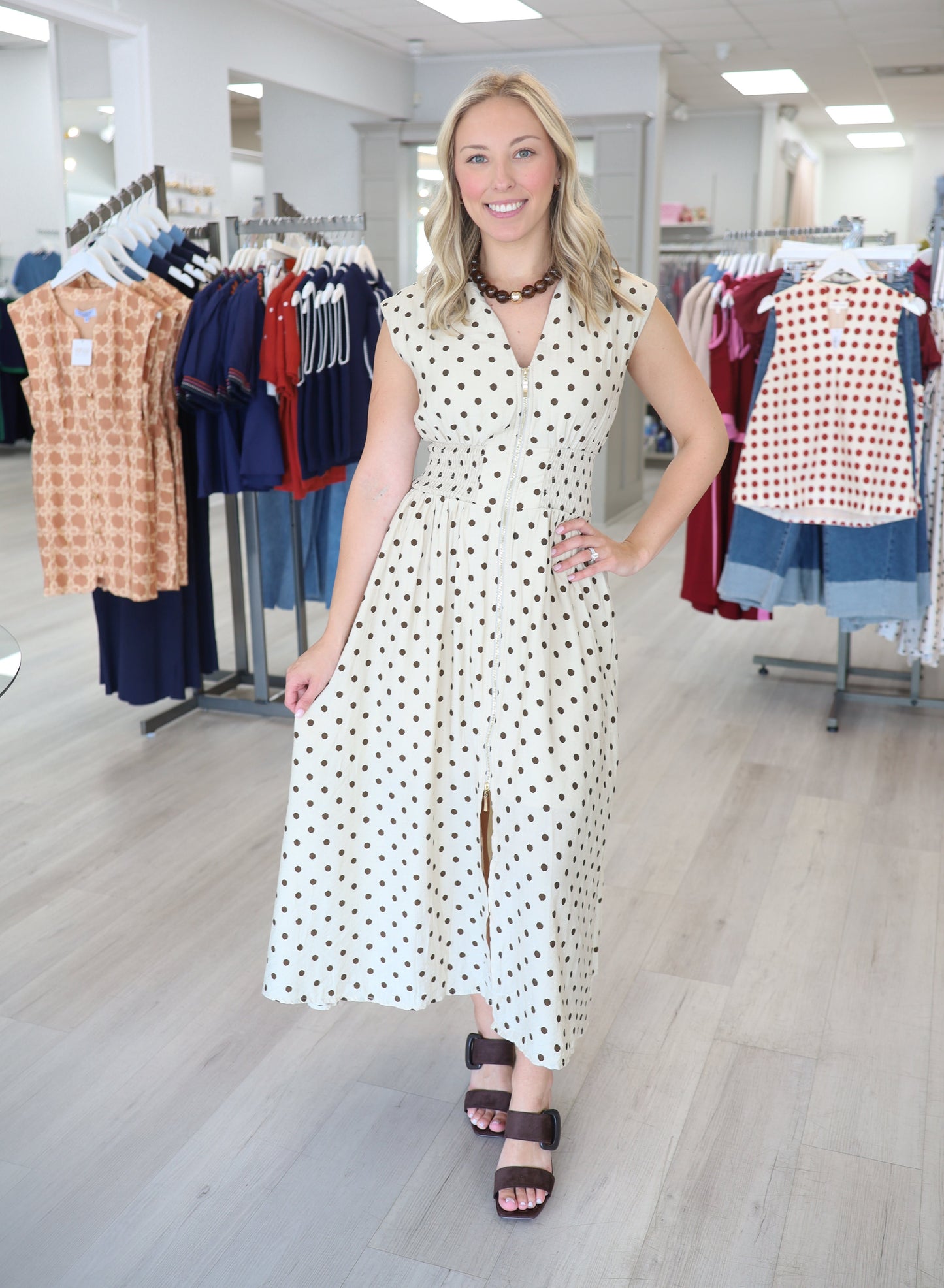 Marie Polka Dot Dress