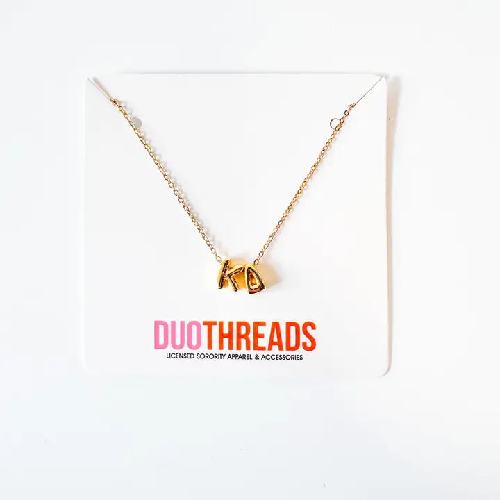 Bubble Letter Sorority Necklace