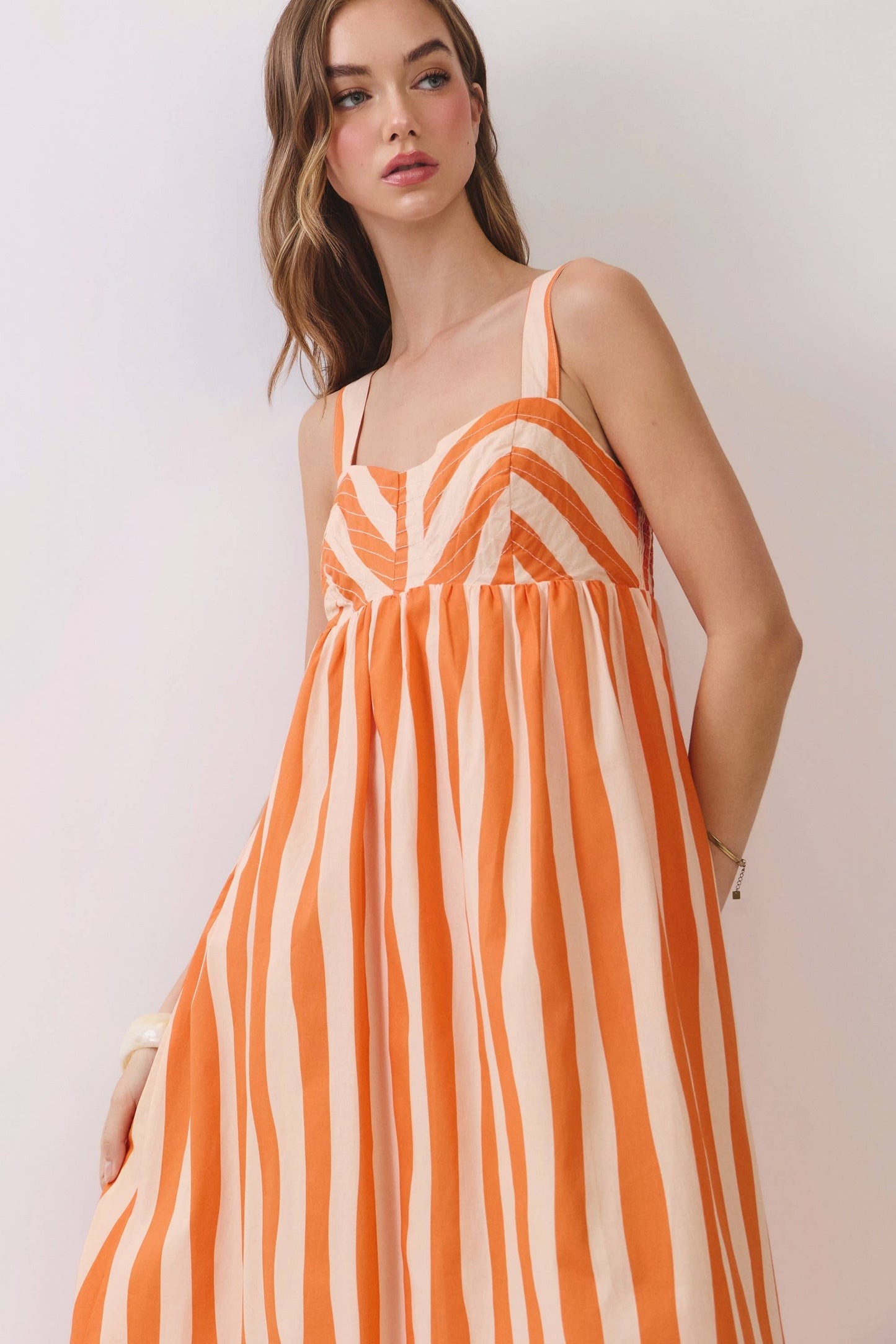 Striped Midi Dress