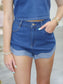 Saige Denim Halter Top & Shorts Set