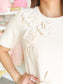 Short Sleeve 3D Floral Applique Dress