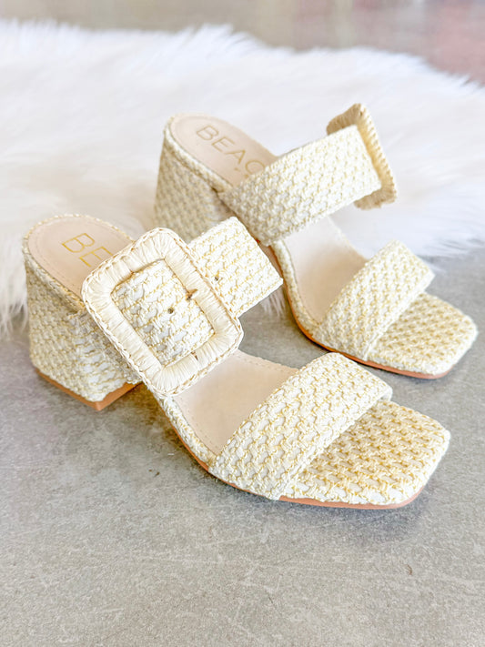 Lucy Raffia Heels