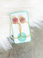 Glitter Top Rectangle Hoops