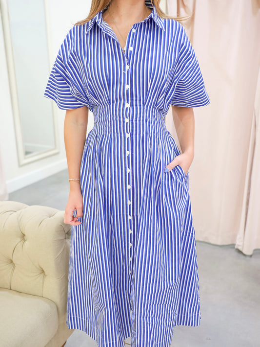 Wilderra Striped Midi Dress