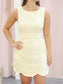 Jaylene Linen Mini Dress With Scalloped Hem