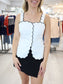 Astoria Scalloped Sleeveless Top