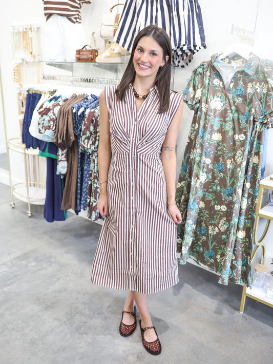 Alexia Striped Midi Dress