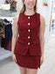 Tweed Top & Skirt Set