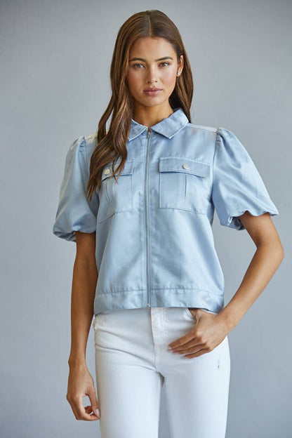 French Blue Utility Jacket