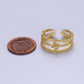 Triple Band Statement Ring