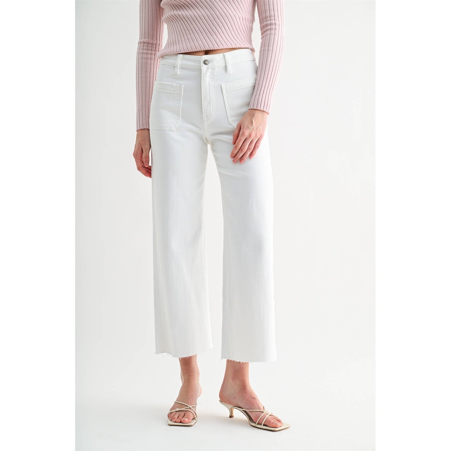 H/R Wide Leg Cropped Hem