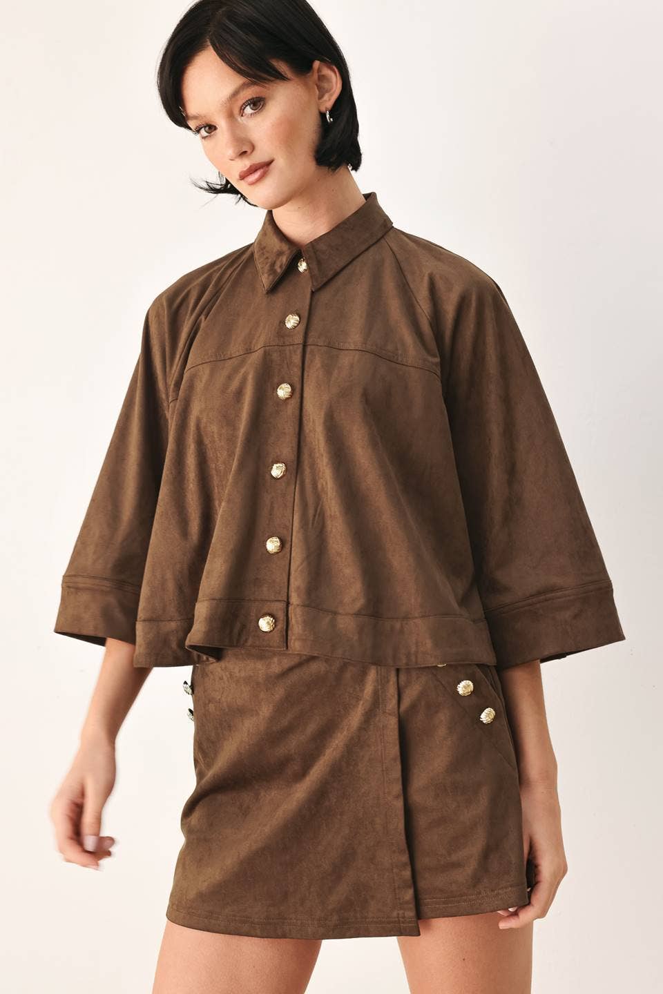 Espresso Suede Top