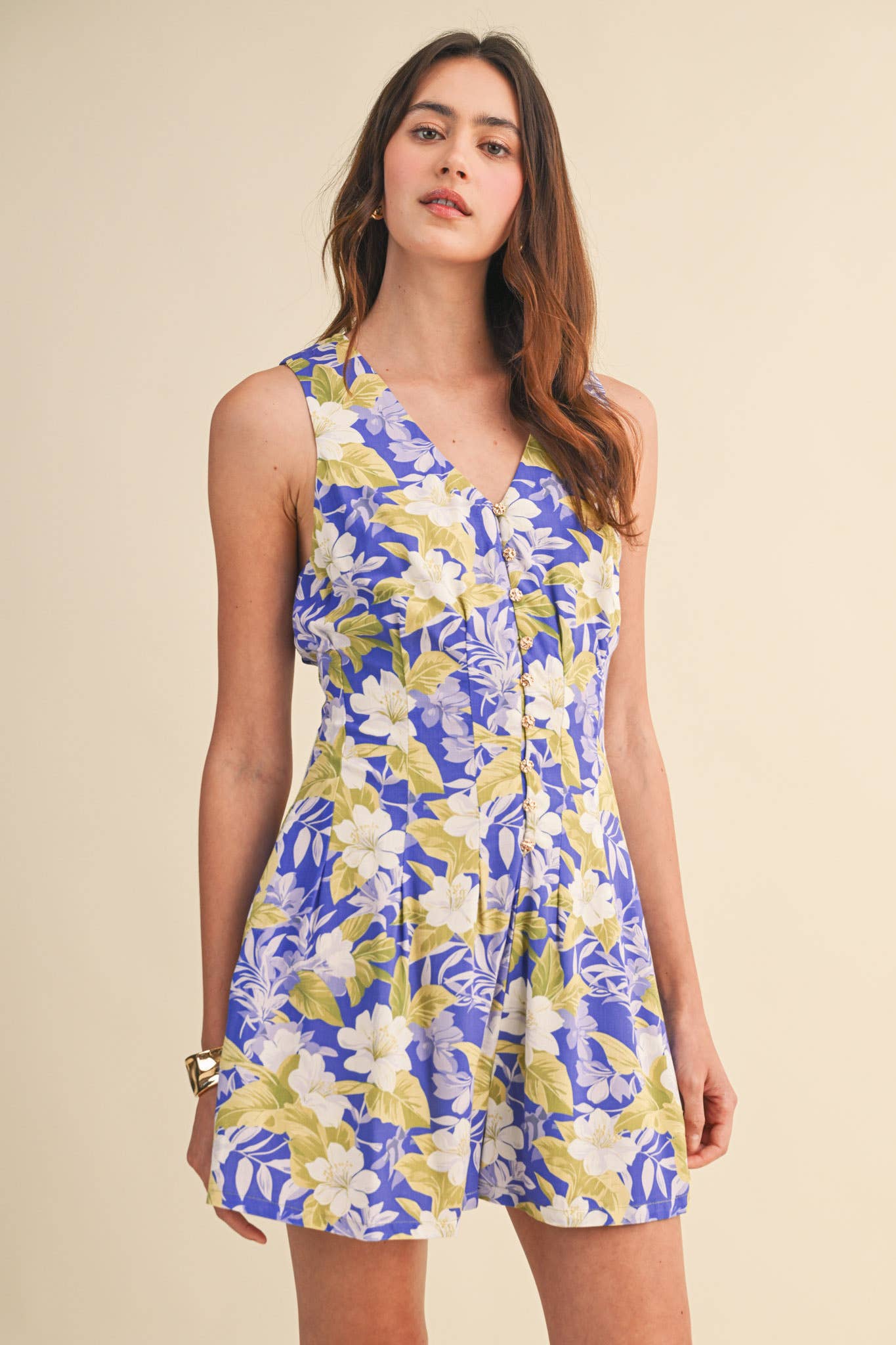Violet Floral Romper