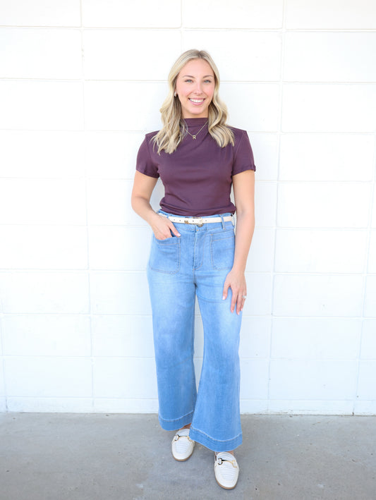 Carly Mock Neck Top
