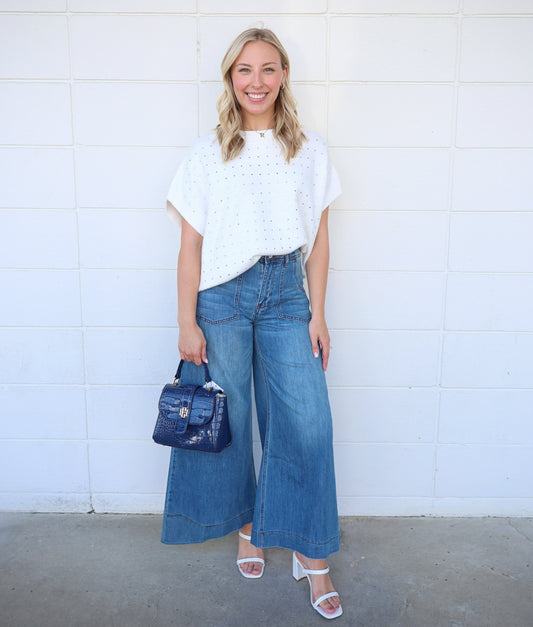 Ellie Stone Embroidered Top