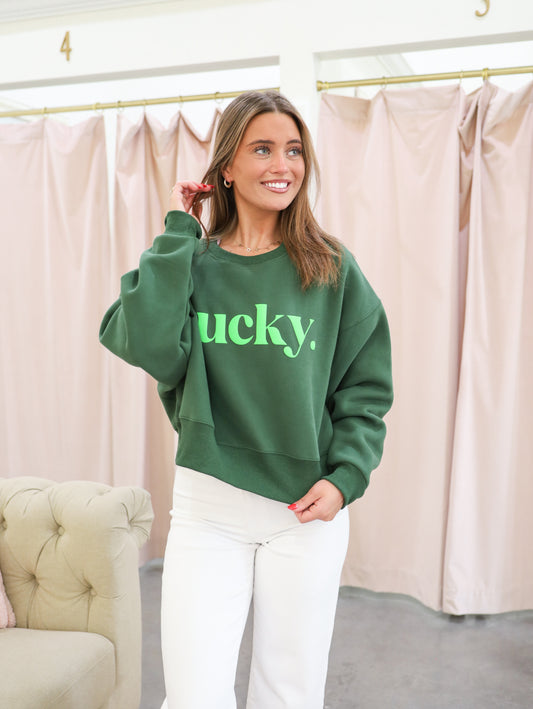 Lucky. Puff Boxy Sweatshirt