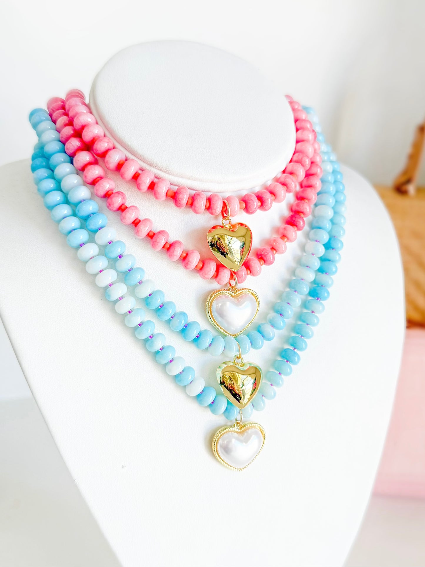 Heart Beaded Candy Necklace