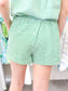 Gingham Elastic Waist Shorts