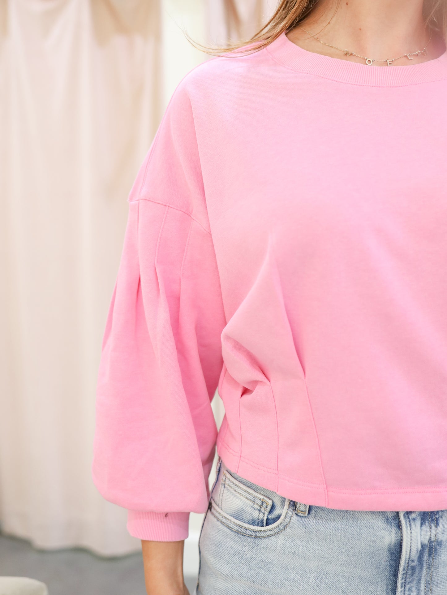 Elisa Pin Tuck Knit Top