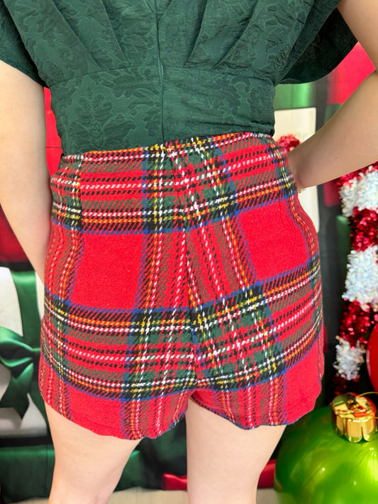 Plaid Mini Skort