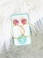 Glitter Top Round Hoops