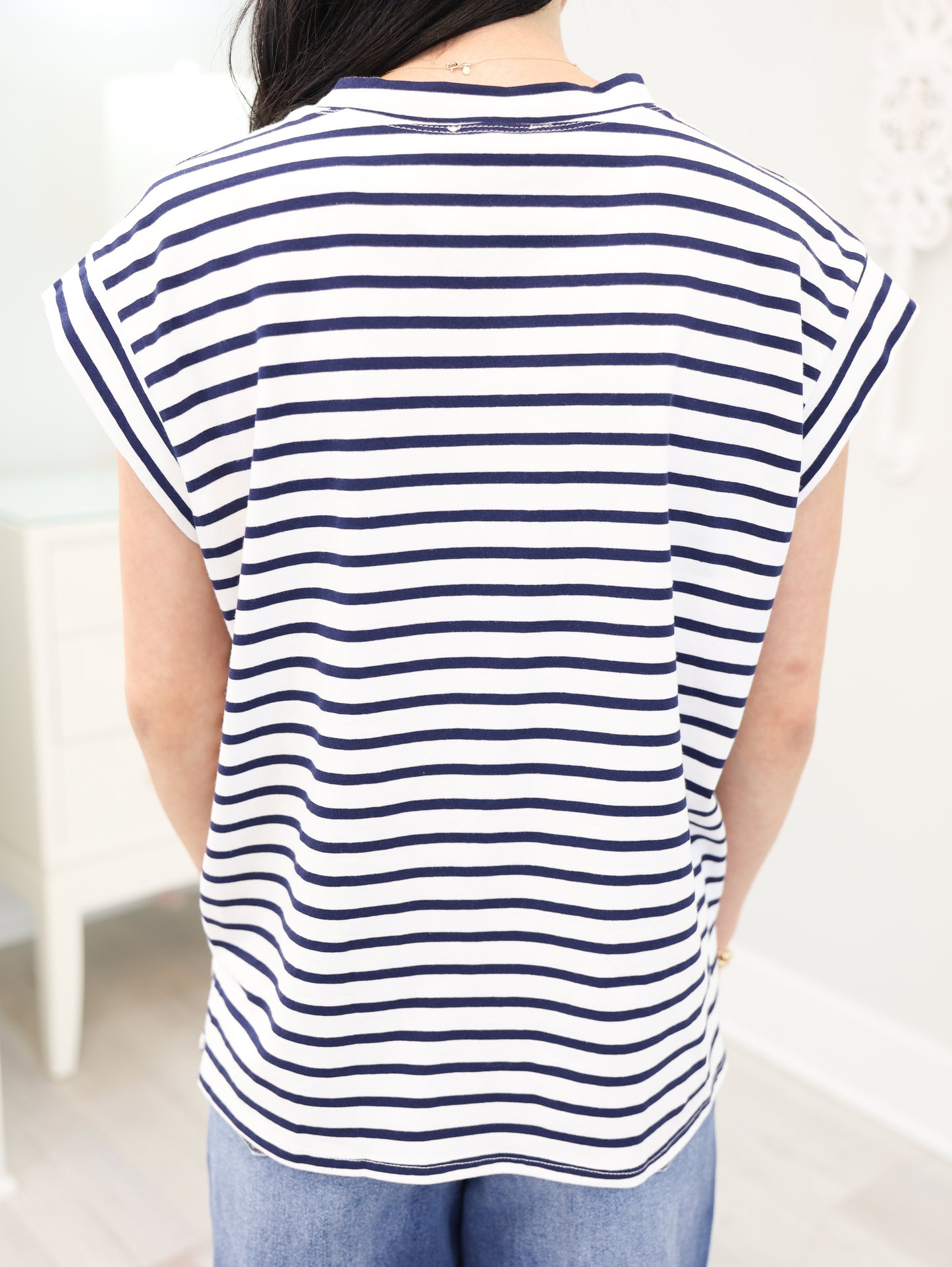 Striped Cap Sleeve Top