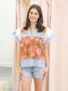 Luna Flowy Sleeve Mixed Print Top