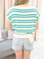 Striped Cap Sleeve Top