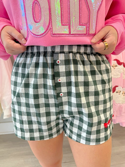 Gingham Merry Shorts