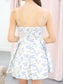 Emily Floral Jacquard Pleated Mini Dress