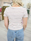 Remy Round Neck Crop Stripe Top