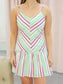 Jenna Multi Stripe Drop Waist Dress