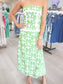 Abstract Print Ric Rac Maxi Dress
