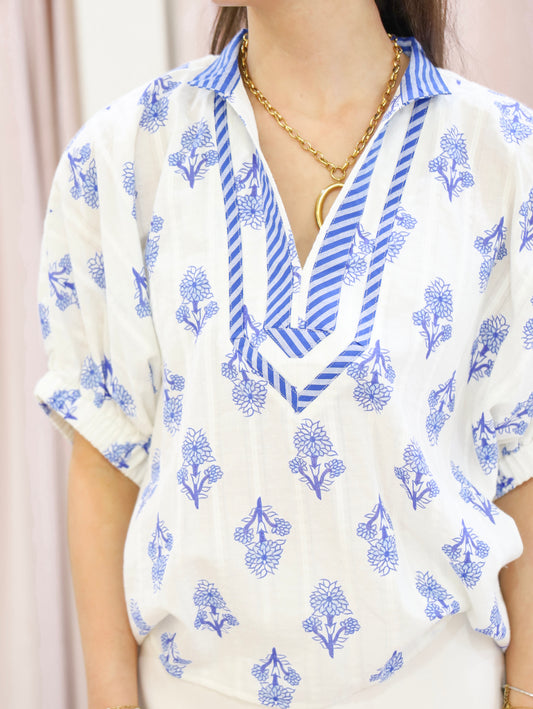 Deanna Floral Dolman Sleeve Blouse