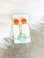 Glitter Top Rectangle Hoops