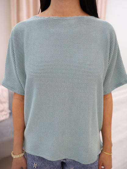 Solid Ribbed Basic Top