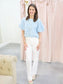 Mia Eyelet Bubble Sleeve Blouse