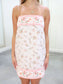 Brooklyn Contrast Embroidery Mini Shift Dress