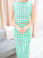 Gingham Top & Midi Skirt Set