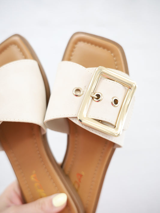 Gold Buckle Sandal