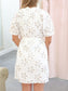 Elsie Embroidered Belted Mini Dress