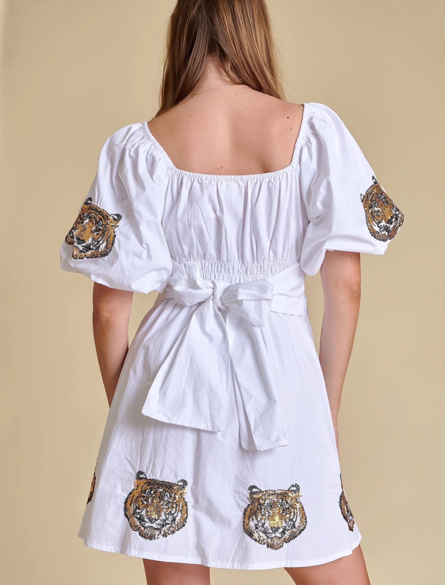 Puff Sleeve Tiger Dress