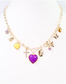 charm necklaces, womens charm necklaces, purple and gold charm necklaces, chunky necklaces, game day necklaces 