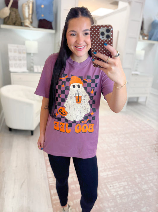 Halloween tee, womens tee, ghost tee, boojee tee, comfort colors tee, halloween comfort colors tee, boutique comfort colors tee, halloween comfort colors, boutique halloween tee