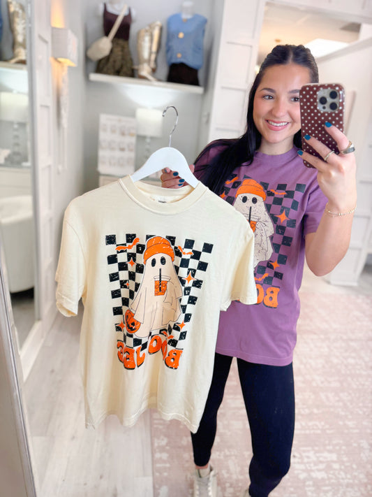 Halloween tee, womens tee, ghost tee, boojee tee, comfort colors tee, halloween comfort colors tee, boutique comfort colors tee, halloween comfort colors, boutique halloween tee