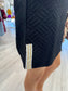 Women's dress, textured knit dress, comfortable dress, Mary square dress, long sleeve dress