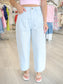 Macey Checker Pattern Barrel Pants